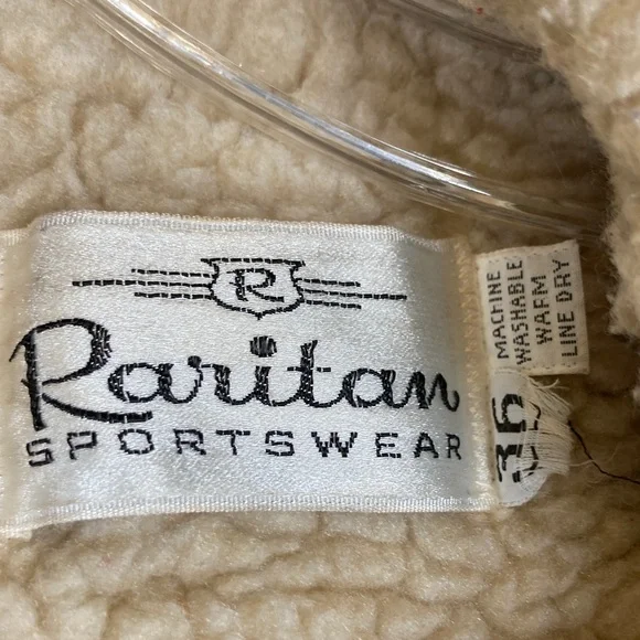 Raritan Sportswear 70s Denim Chore Coat Sherpa (faux shearling) Lining Sz 36 - Picture 2 of 12